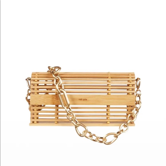 cult gaia Handbags - Cult Gaia Sylva Caged Bamboo Shoulder Bag